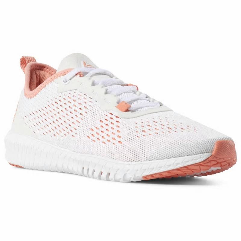 Pantofi de Studio Reebok Flexagon Les Mills® Dama Albi/Roz Romania KS9364VH